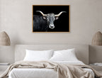 Sylvie Tudanca Cow Longhorn Bull Cattle Animal Framed Canvas by Xyo